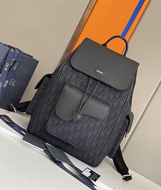Christian Dior CD Saddle Backpack Oblique Print 880