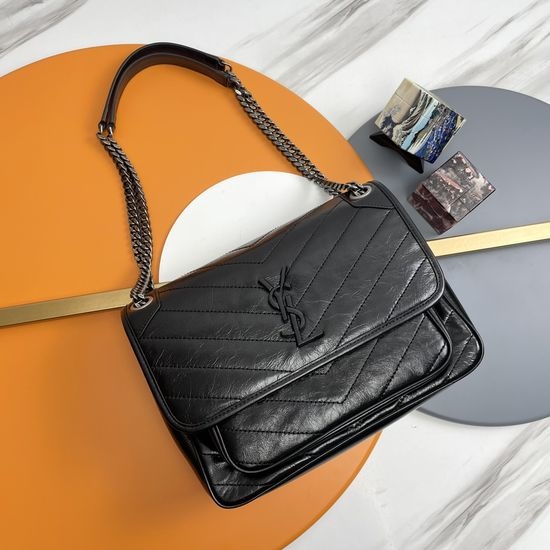 Yves Saint Laurent YSL Niki Textured Leather Handbag 498894Zx