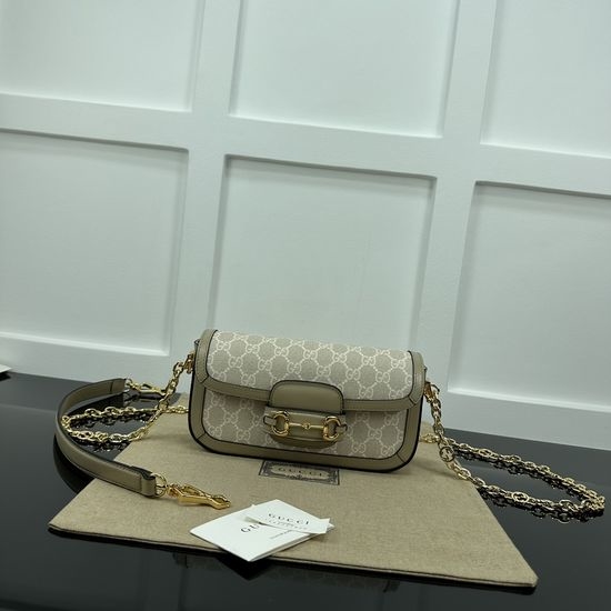 Gucci Horsebit 1955 GG Supreme Shoulder Bag 735178