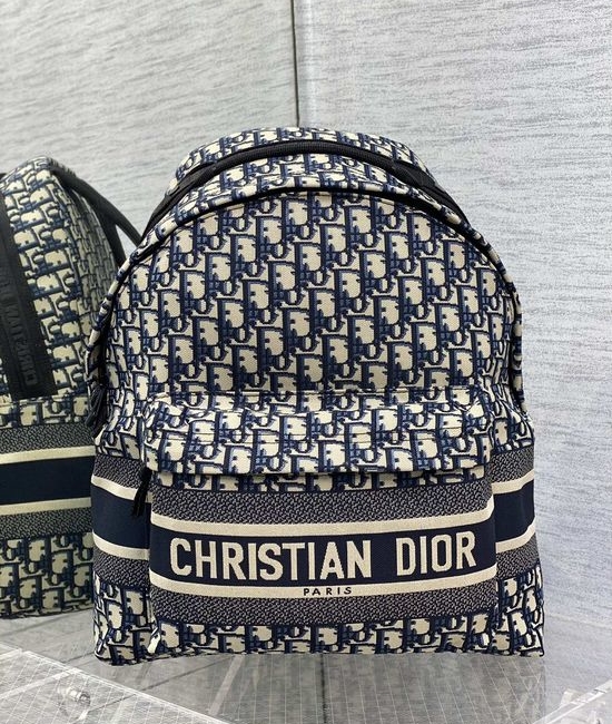 Christian Dior CD Oblique Canvas Backpack 096