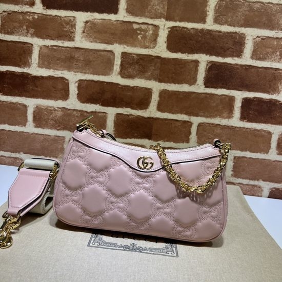 Gucci Pink Full Leather Handbag 735049