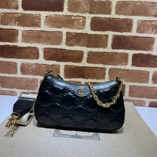 Gucci Black Full Leather Handbag 735049