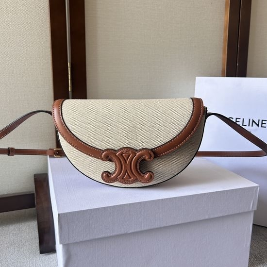 Celine Basace Leather Shoulder Bag 111233