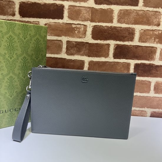 Gucci Clutch Grey Pig Pattern 475317