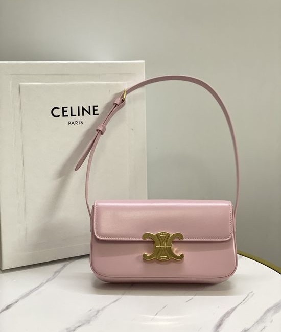Celine Triomphe Shoulder Bag Sakura Pink 194143