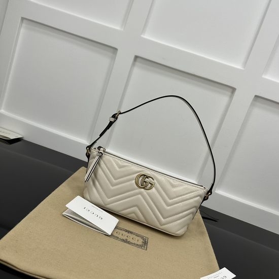 Gucci Large Bag White Leather 739166