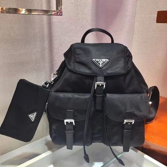 Prada Recycled Nylon Leather Backpack BZ811