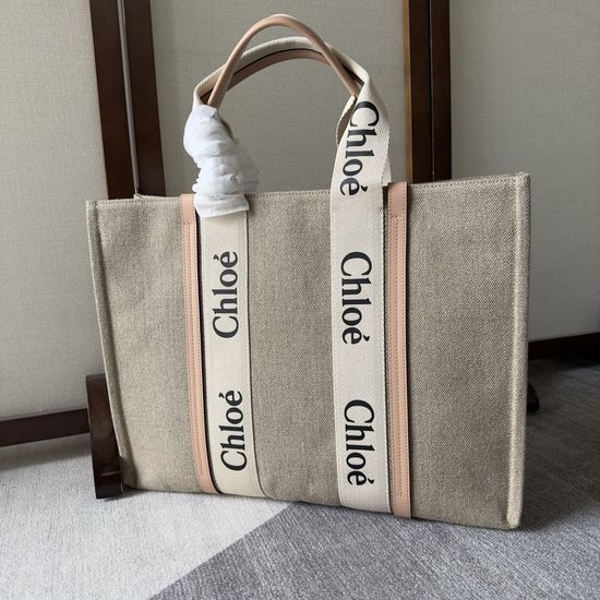 Chloe Woody Canvas Tote Bag 6064
