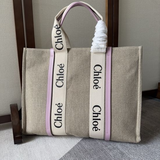 Chloe Woody Canvas Tote Bag 6064