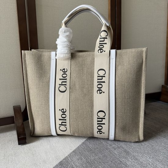 Chloe Woody Canvas Tote Bag 6064