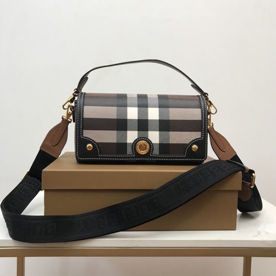 Burberry Check Leather Mini Crossbody Bag 80661651