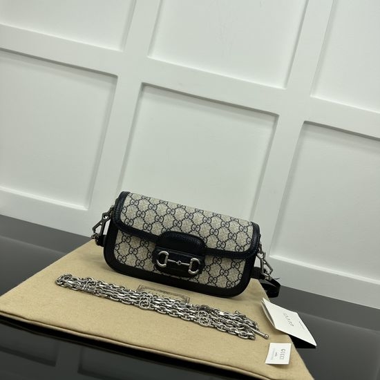 Gucci Horsebit 1955 GG Supreme Shoulder Bag 735178