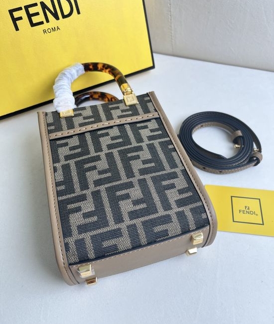 Fendi Sunshine FF Jacquard Mini Tote Bag 208