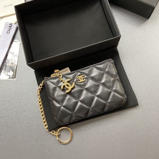 Chanel Small Lambskin Bag Gold Buckle A50168