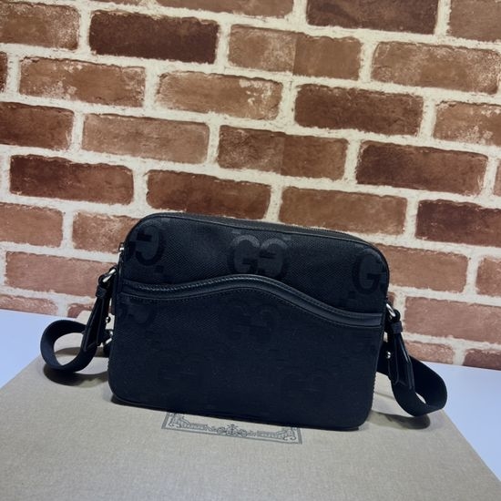 Gucci Handbag Black Fabric Logo Bag 675891