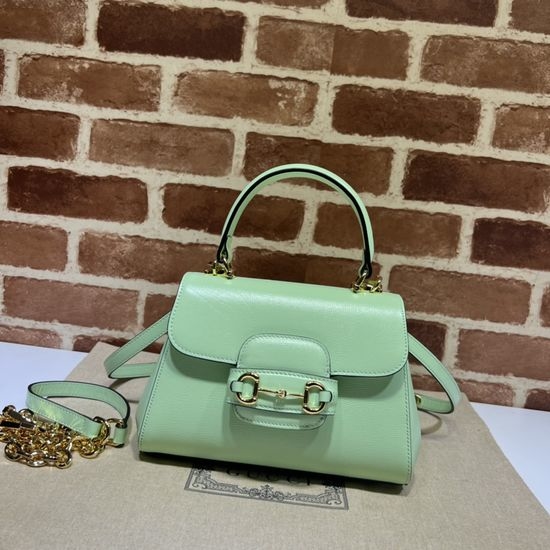 Gucci Mint Green Leather Tote Bag 703848