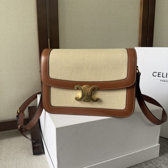 Celine Triomphe Canvas Medium Shoulder Bag 191242