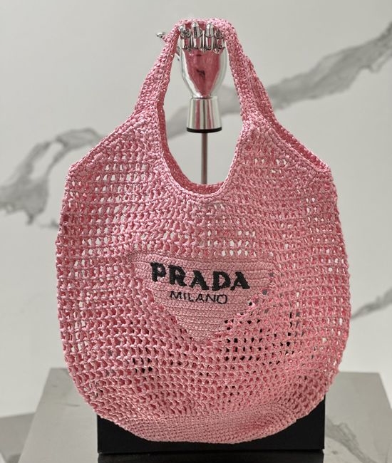 Prada Raffia Woven Tote Bag 1BG424
