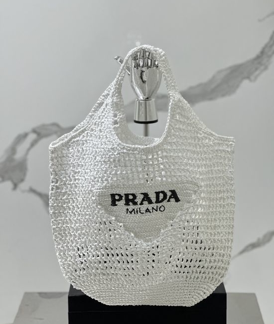 Prada Raffia Woven Tote Bag 1BG424