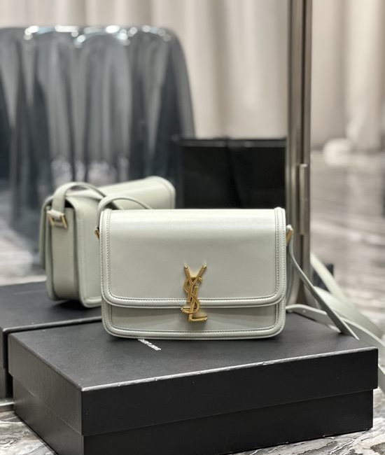 Yves Saint Laurent YSL Solferino Light Green Leather Shoulder Bag 634305