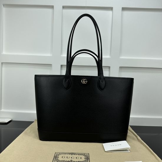 Gucci Black Full Leather Large Bag 739730