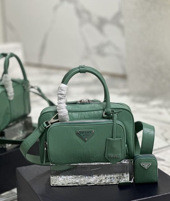 Prada Ruched Nappa Leather Bag 1BB099