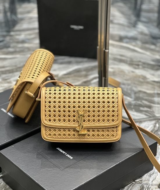 Yves Saint Laurent YSL Solferino Woven Leather Satchel 634305