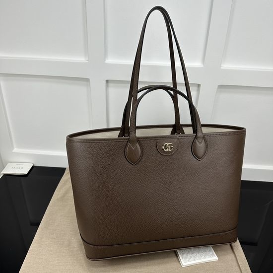Gucci Brown Leather Large Tote Bag 739730