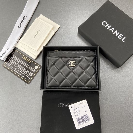 Chanel Wallet Lambskin Silver Hardware A84105