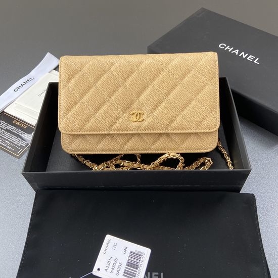 Chanel Wallet Grained Calfskin Leather Wallet A33814
