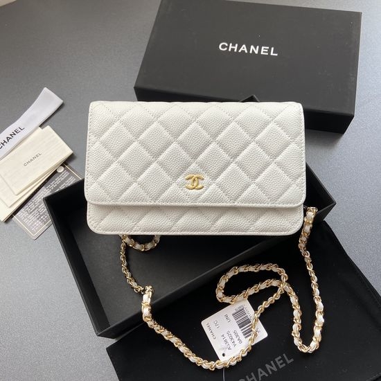 Chanel Wallet Grained Calfskin Leather Wallet A33814