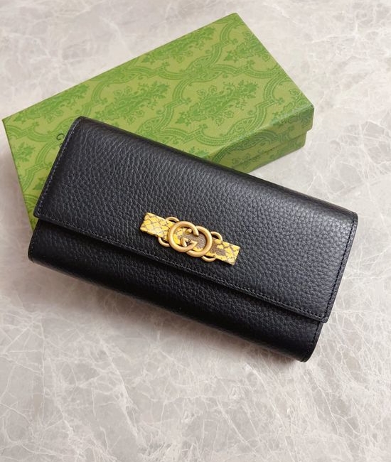 Gucci Python Bow Leather Wallet 750461