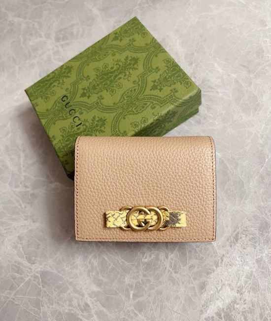 Gucci Bow Interlocking G Python Leather Wallet 746059