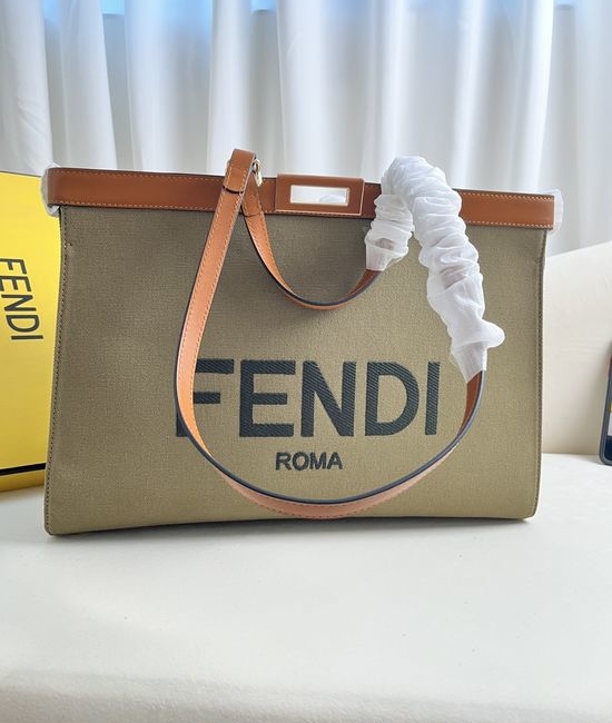 Fendi Peekaboo X-Tote Canvas Tote Bag 1819