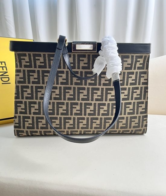 Fendi Peekaboo X-Tote Monogram Canvas Tote Bag 1819