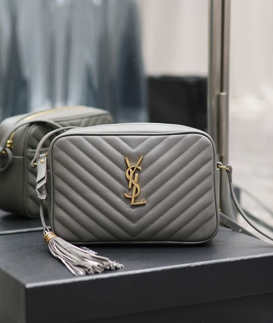 Yves Saint Laurent YSL Lou Gray Camera Bag 520534-1
