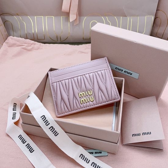 Miu Miu Top Quality Lambskin Card Wallet with Six Slots 5MC076