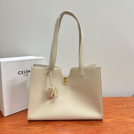 Celine Cabas 16 Series Large Tote Bag 112583 Gray White
