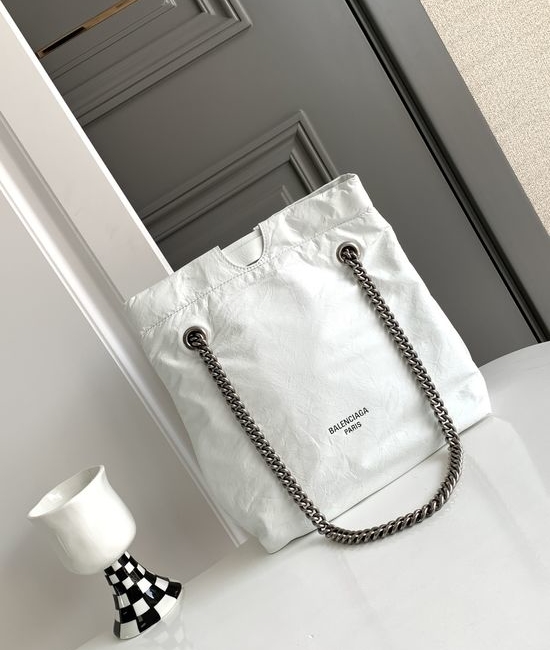 Balenciaga Crush Small Silver Hardware Messenger Bag 7850