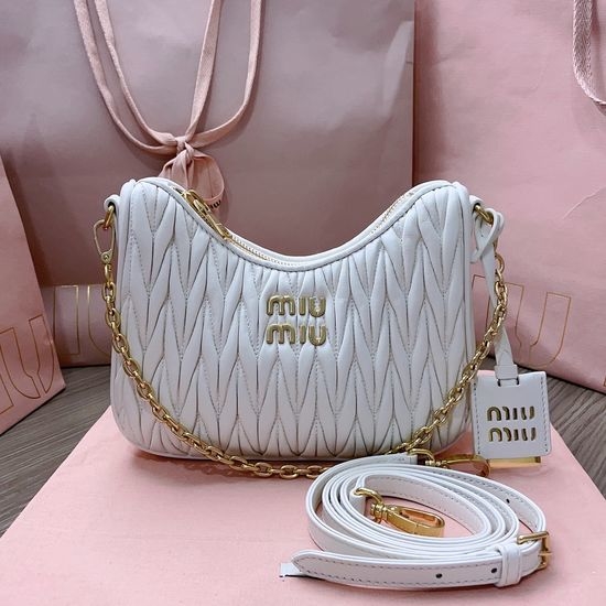 Miu Miu Matelasse Lambskin Shoulder Bag 5BH211