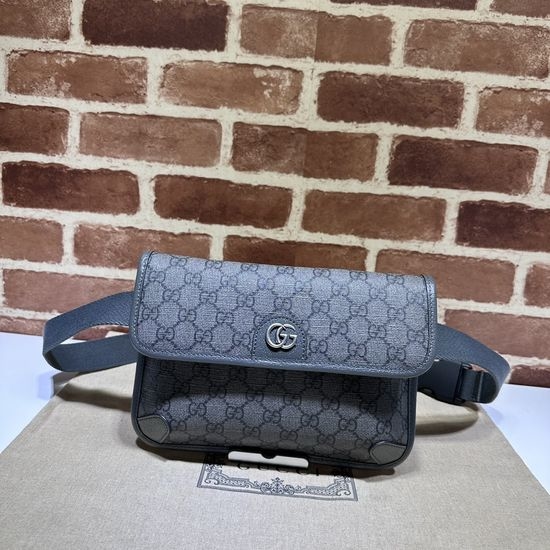 Gucci Gray PVC and Leather Shoulder Bag 752597