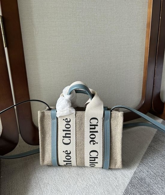 Chloe Woody Linen Tote Bag 6060