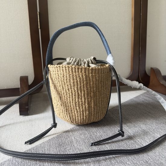 Chloe Woody Denim Woven Bucket Bag 6048
