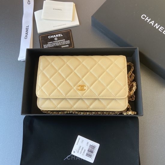 Chanel Crossbody Bag Grained Calfskin Gold Hardware AP0250