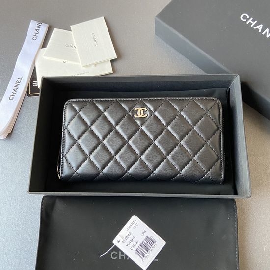 Chanel Wallet Lambskin Silver Hardware AP0242