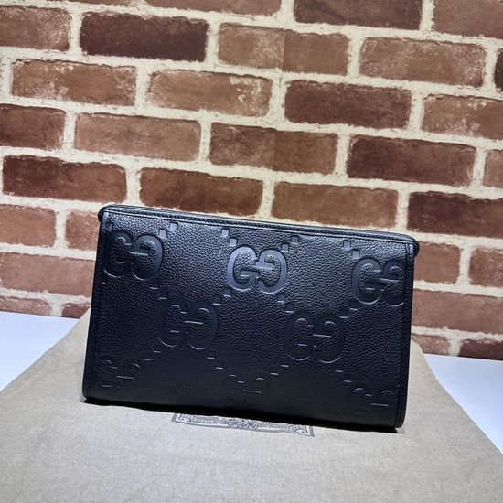 Gucci Black Embossed Leather Handbag 739490