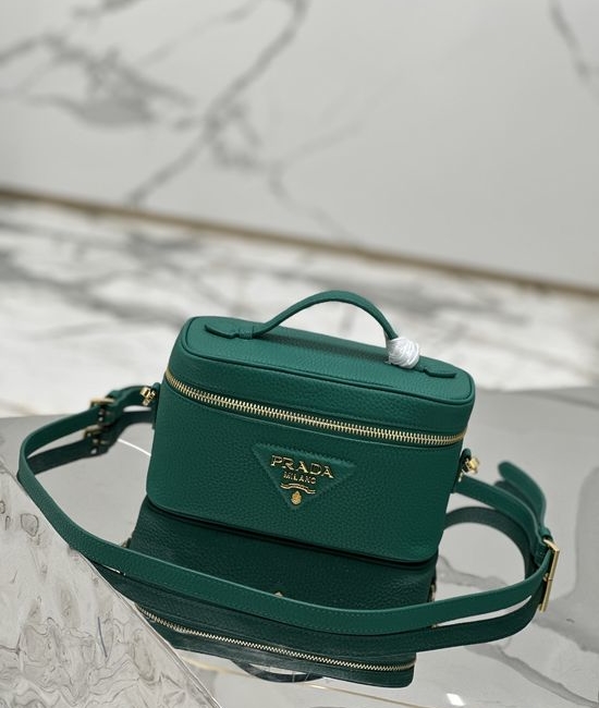 Prada Cosmetic Box Bag with Metal Logo 1BH202
