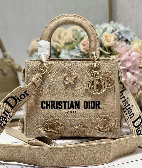 Christian Dior CD Lady Christian Dior CD Embroidered Lambskin Bag 9027