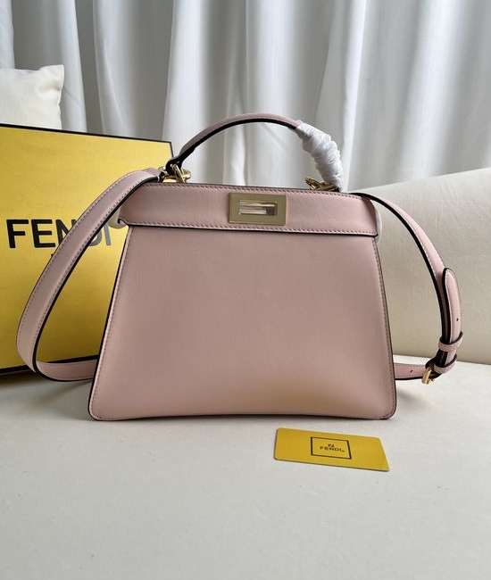 Fendi Peekaboo ISeeU Pink Medium Leather Bag 0229