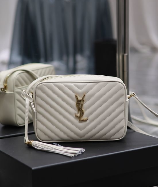 Yves Saint Laurent YSL Lou White Camera Bag 520534-1